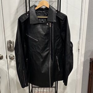 Lane Bryant Black manmade Leather Jacket 26/28